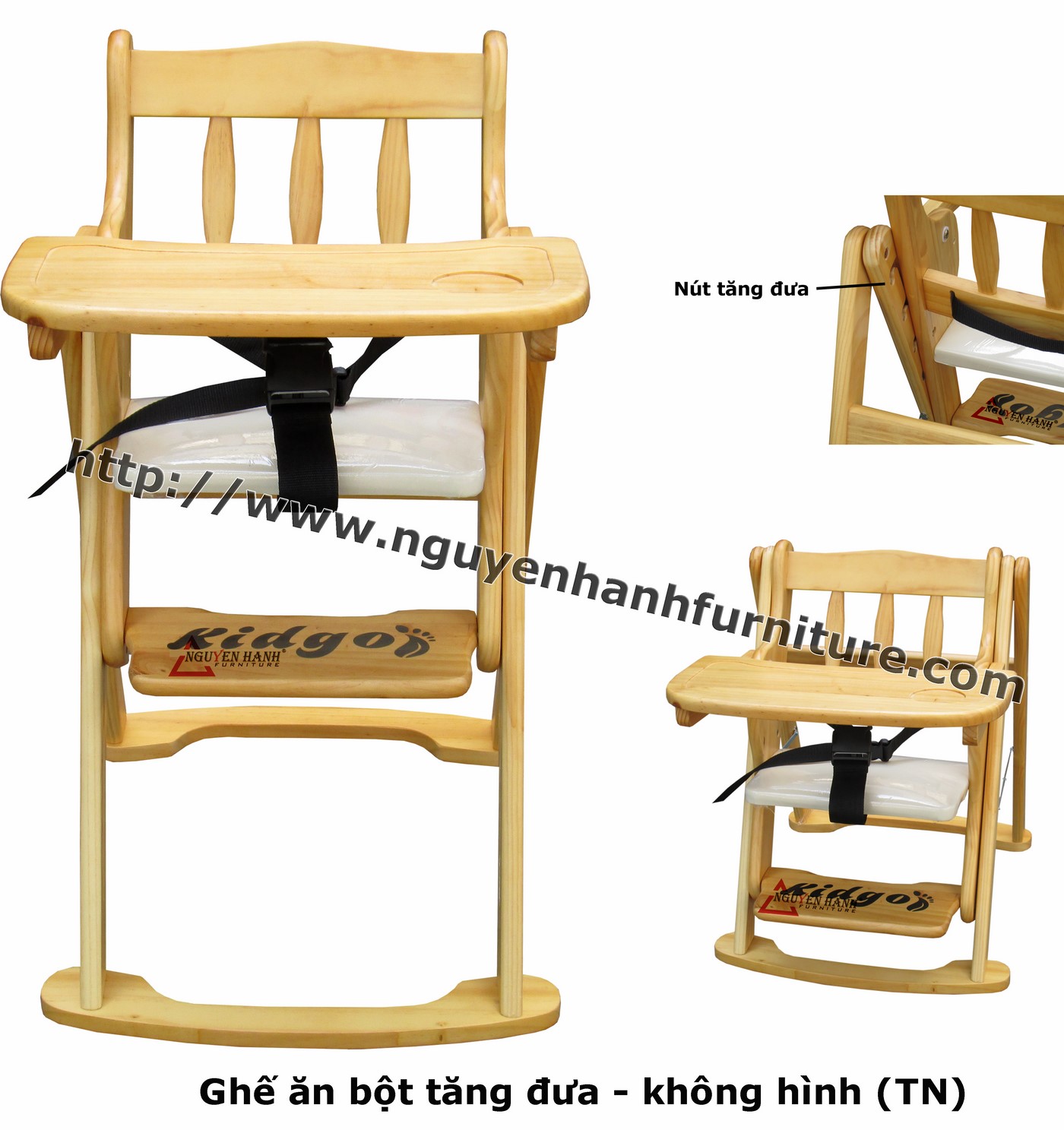 Name product: baby chair (TN) - Dimensions:- Description: Wood natural rubber